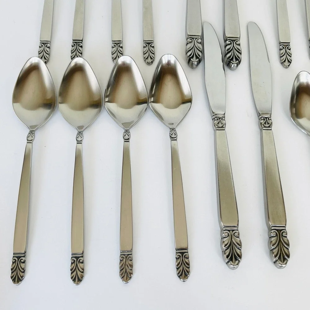 International Silver NORSE Satin Stainless Steel Flatware -20 pcs-Service for 4